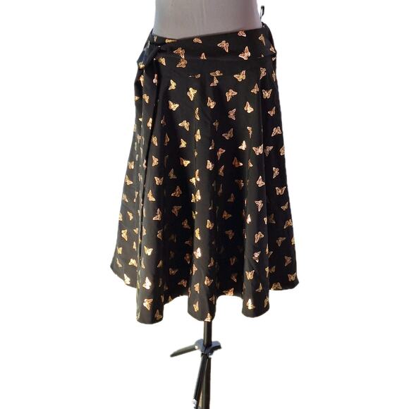 Belle Pogue Size M Whimsycore Fairycore Skirt Golden Butterfly Print - Picture 1 of 13
